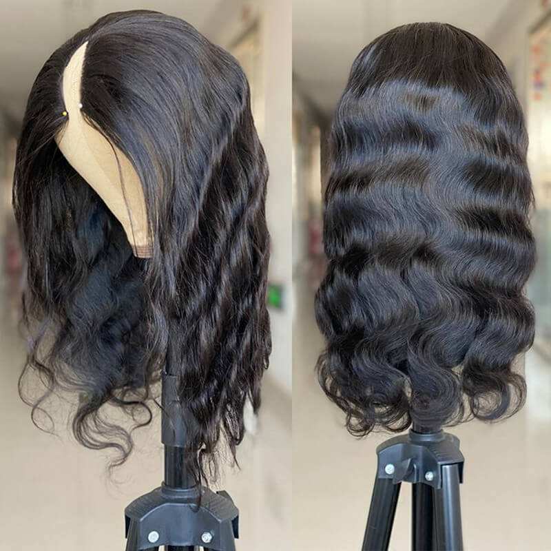 Ulike Beginner Friendly Body Wave V Part Wig No Glue No Sew No Gel Human Hair Wig Thin Part Wig