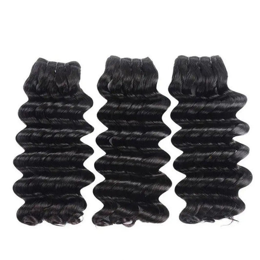 3 Bundles Deep Wave Super Full Double Drawn Unprocessed Brazilian Virgin Hair