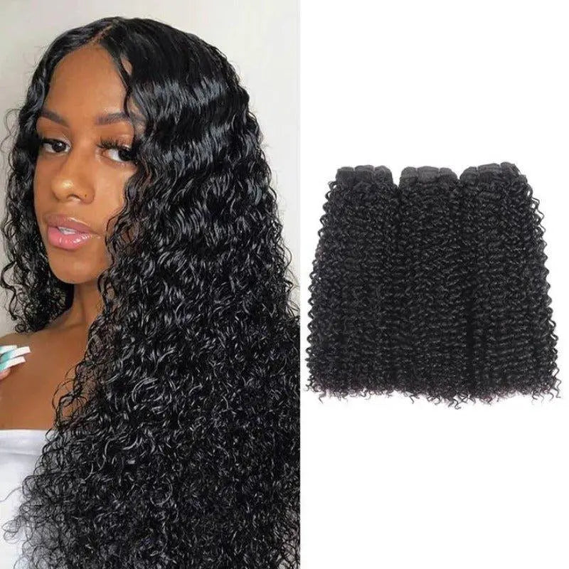 3 Bundles Kinky Curly Super Full Double Drawn Unprocessed Brazilian Virgin Hair