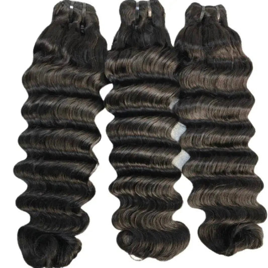 3 Bundles Loose Deep Super Full Double Drawn Unprocessed Brazilian Virgin Hair