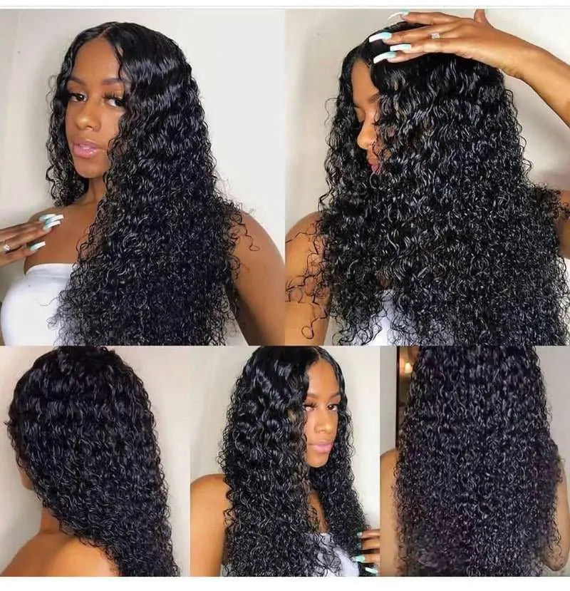 360 Lace Frontal Wig Brazilian Virgin Hair Natural Black Pre-Plucked