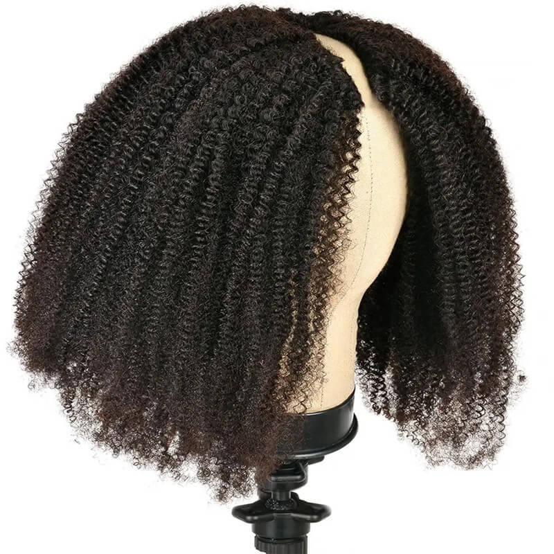 Ulike Afro Curly V Part Wig No Glue No Sew No Gel No Leave Out Needed Virgin Human Hair Thin Part Wig