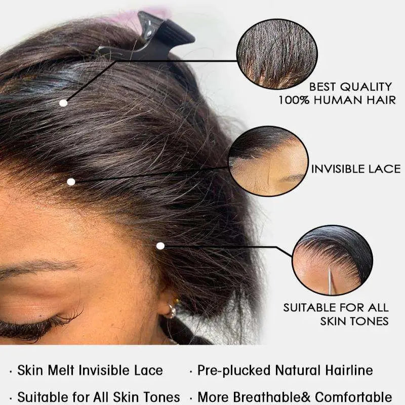 5x5 Deep Wave Undetectable Invisible Lace Closure Wig丨Real HD Lace