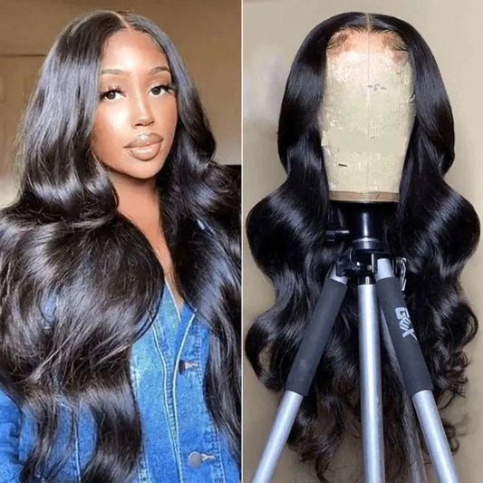 5x5 Lace Closure Transparent Lace Body Wave Wigs Virgin Human Hair