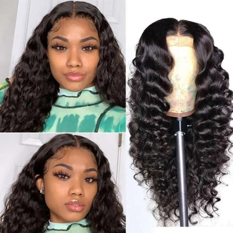 5x5 Lace Closure Transparent Lace Loose Wave Wigs Brazilian Virgin Hair