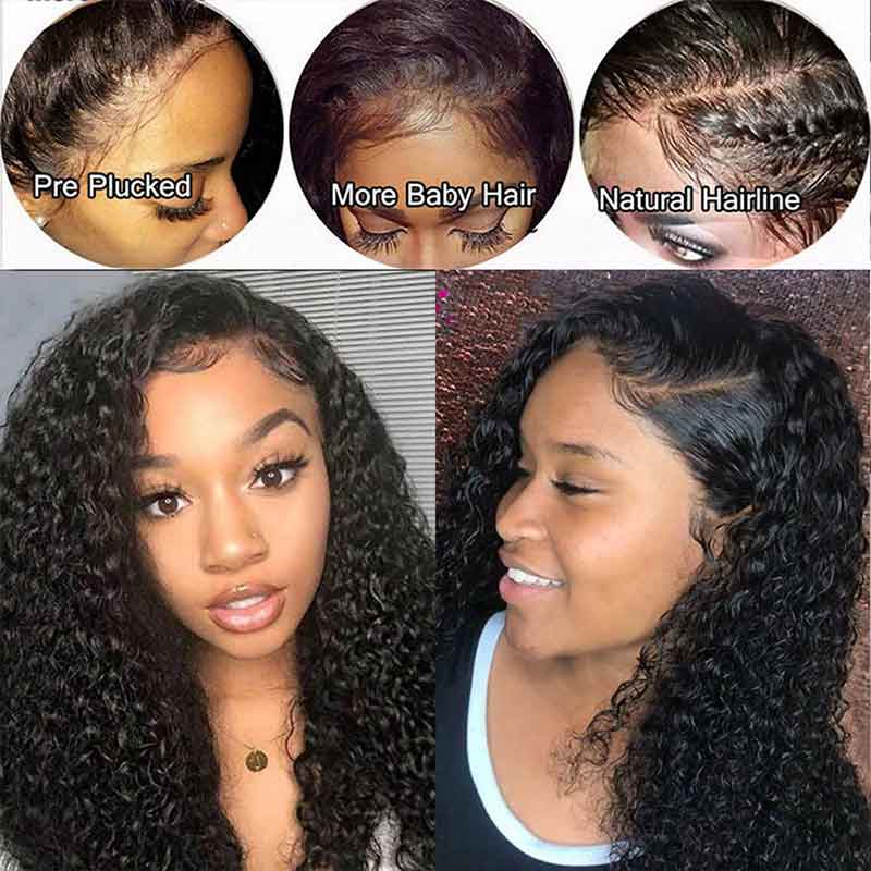 5x5 HD Swiss Lace Closure Wigs Deep Wave Wigs With Natural Hairline Human Hair Wig