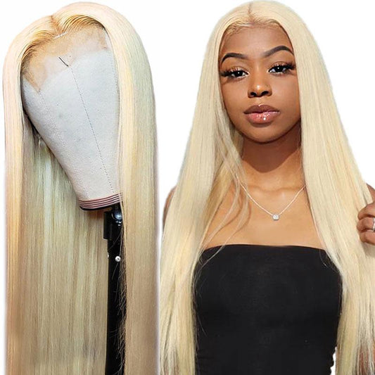 Princess 613 Blonde Color Straight Hair 13*4 Lace Frontal Wigs