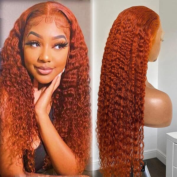 Super Popular 350 Color Curly Wave 4x4 13x4 Lace Frontal Wig