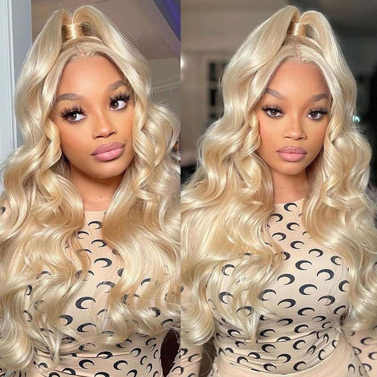 613 Blonde 4×4 HD Lace Closure Wig Body Wave Natural Looking Wig