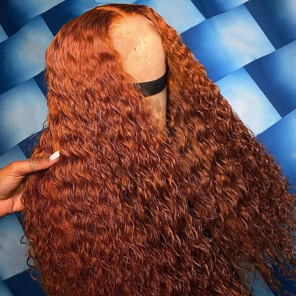 Hair Influencer's Recommend! Ginger Brown Romantic Wave Lace Frontal Lace Wig