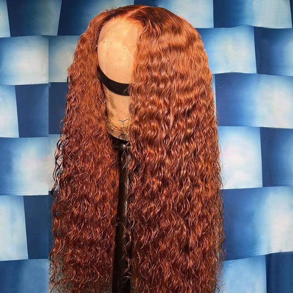 Hair Influencer's Recommend! Ginger Brown Romantic Wave Lace Frontal Lace Wig