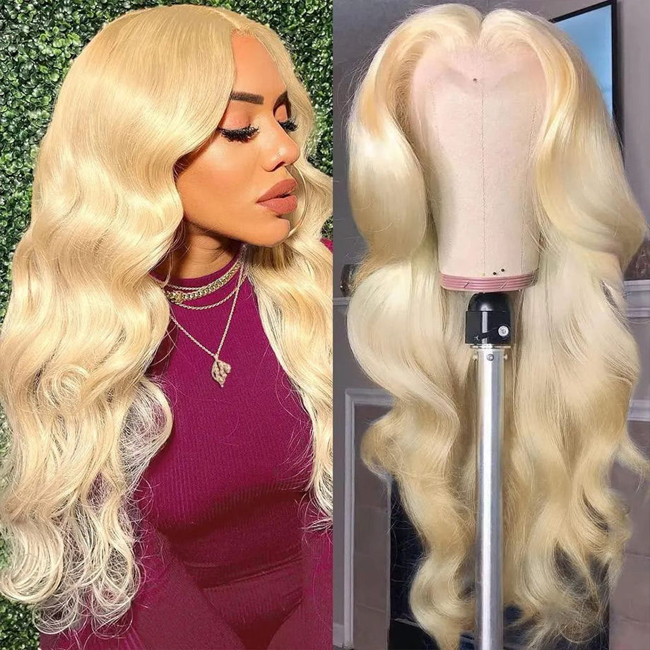 613 Blonde 4×4 HD Lace Closure Wig Body Wave Natural Looking Wig