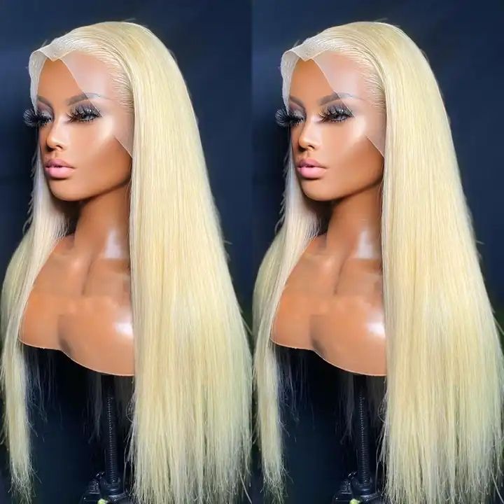 613 Blonde High-Density 4×4 HD Lace Closure Wig Straight Human Hair