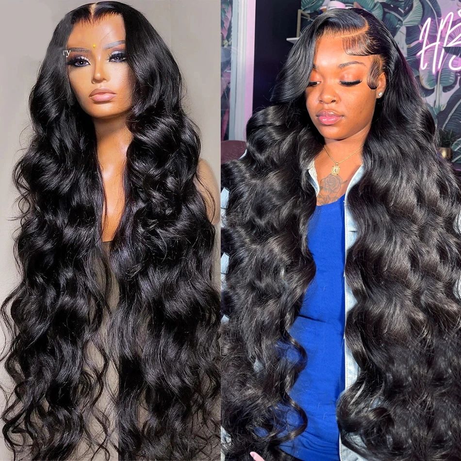 13x4 Transparent Lace Frontal Loose Wave Wigs Virgin Human Hair