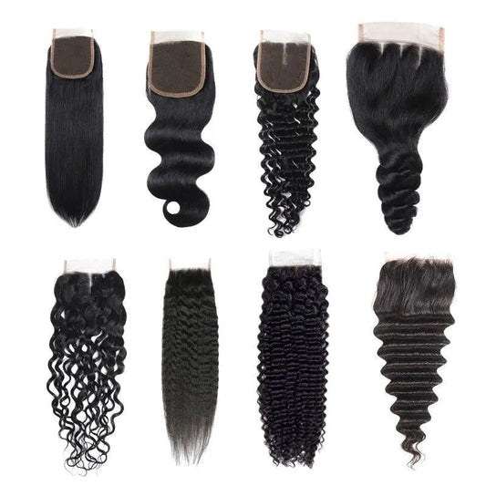 Human Hair 4*4 HD Invisible Transparent Lace Closure