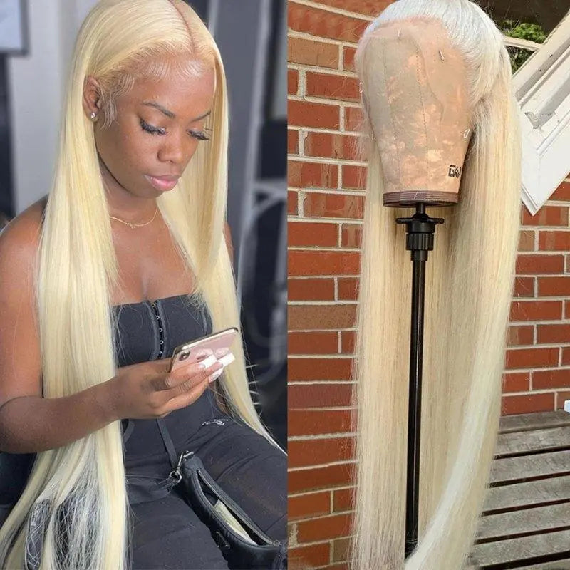 Princess 613 Blonde Color Straight Hair 13*4 Lace Frontal Wigs