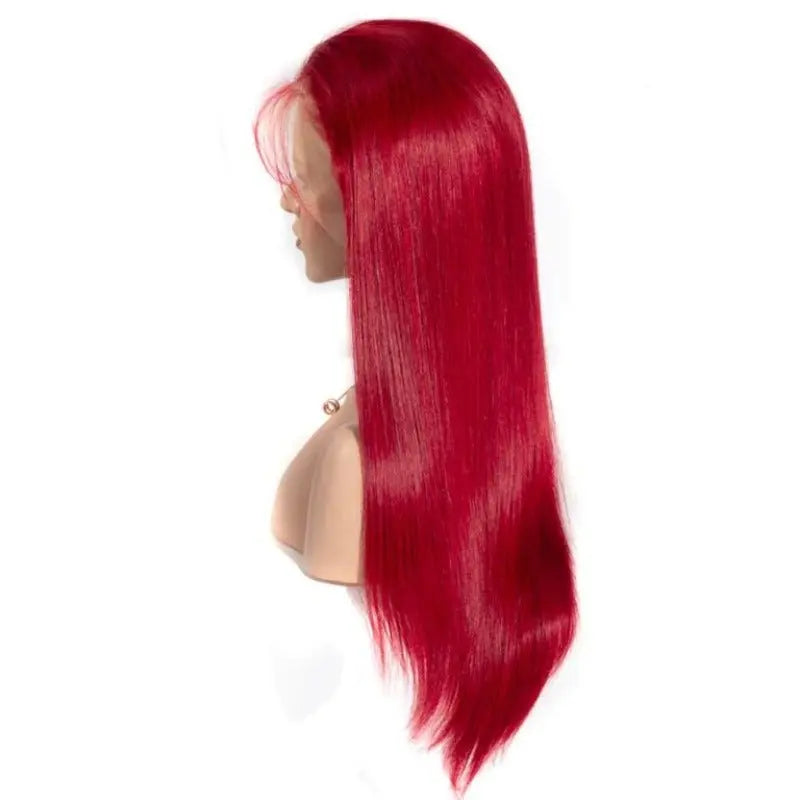 Redwine Color 4x4 13x4 Straight Lace Frontal Wigs