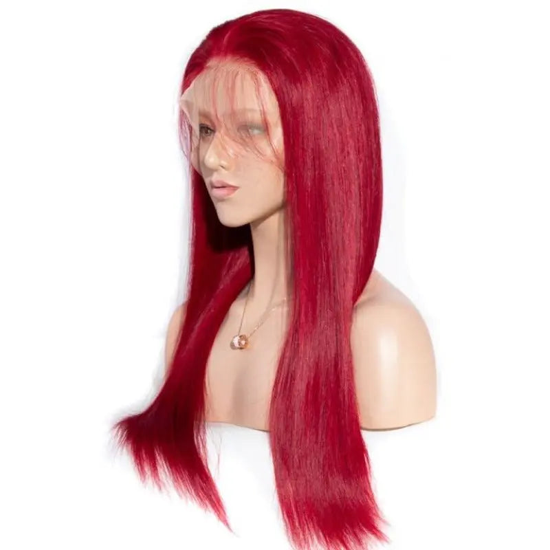 Redwine Color 4x4 13x4 Straight Lace Frontal Wigs