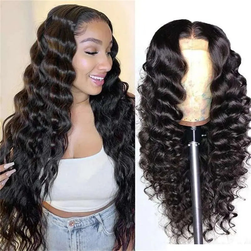 Romantic 13x4 Transparent Lace Frontal Loose Deep Wigs