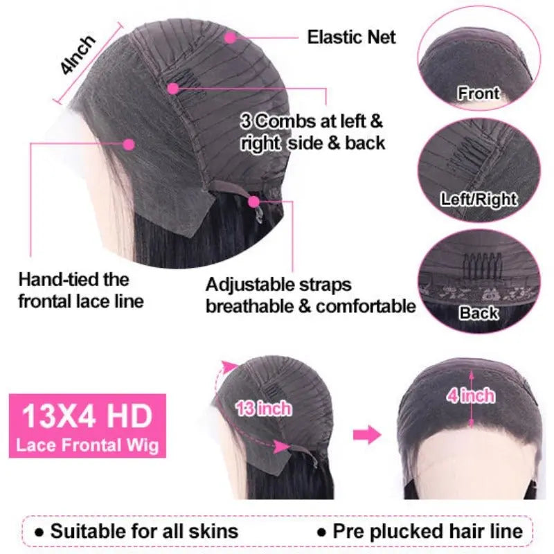 Undetectable Invisible Lace 13x4 Frontal Body Wave Wig丨Real HD Lace