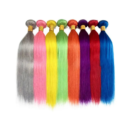 Ulike Hair 3 Bundle Pure Colorful Straight Brazilian Virgin Hair Bundles