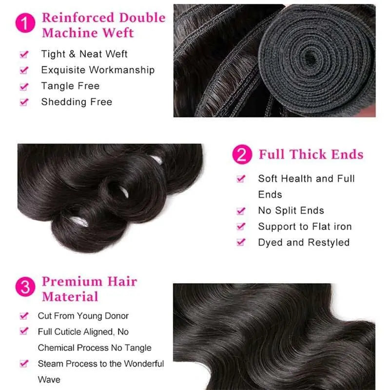 Ulike Hair 3 Bundles Kinky Curly Super High Class Premium Virgin Hair Natural Black