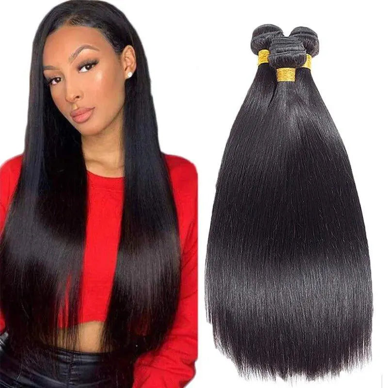 Ulike Hair 3 Bundles Straight Super High Class Premium Virgin Hair Natural Black