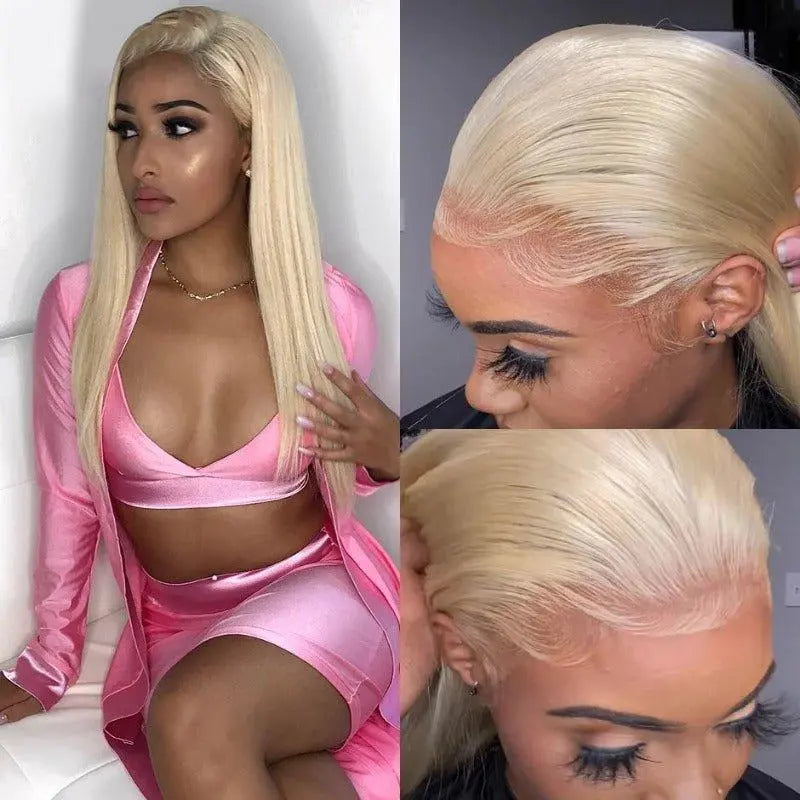 Ulike Hair Blonde 613 Color T-Part Lace Frontal Wigs 150%Density