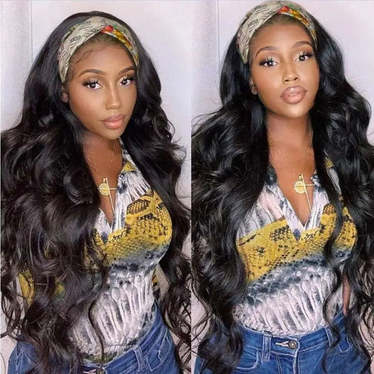 Ulike Hair Glueless Headband Body Wave Wig For Black Woman 150%Density