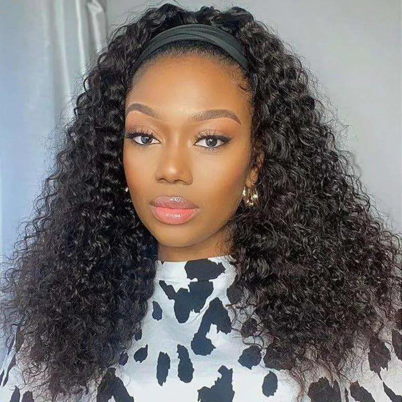 Ulike Hair Glueless Headband Deep Wave Wig For Black Woman 150%Density