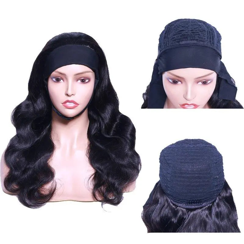 Ulike Hair Glueless Headband Deep Wave Wig For Black Woman 150%Density