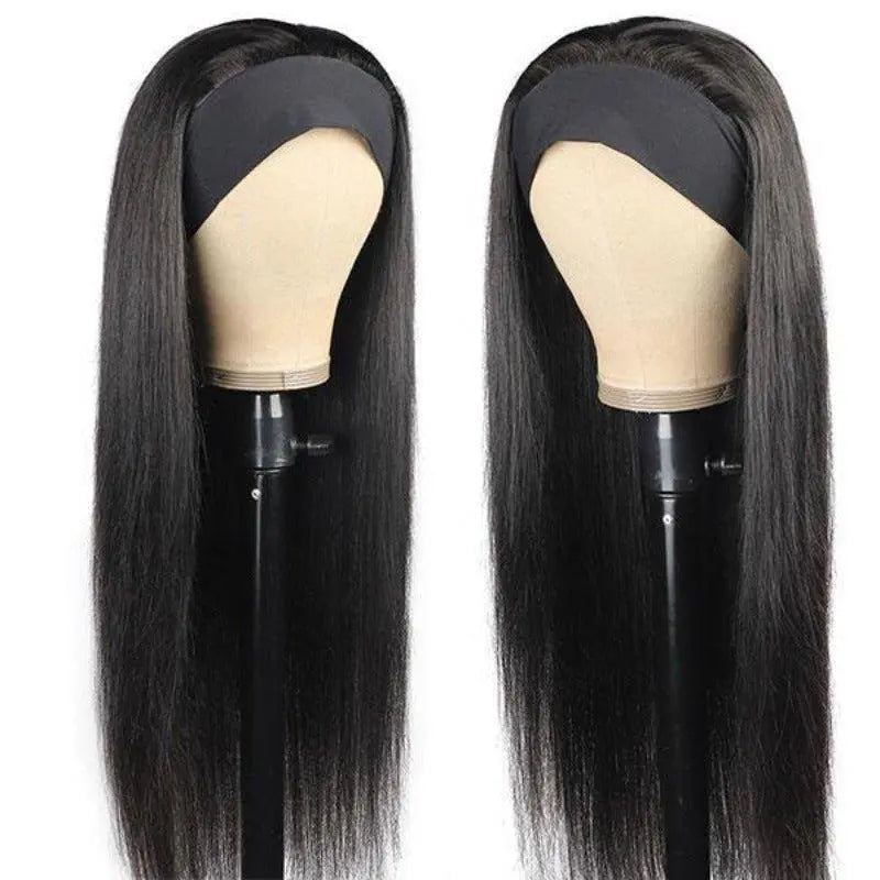 Glueless Headband Straight Wig For Black Woman 150%Density