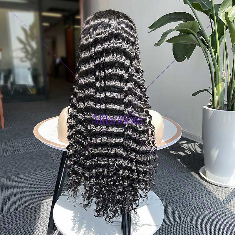 Ulike 13x4 Transparent Lace Double Drawn 15A Grade Deep Wave Lace Front Wigs Affordable Price