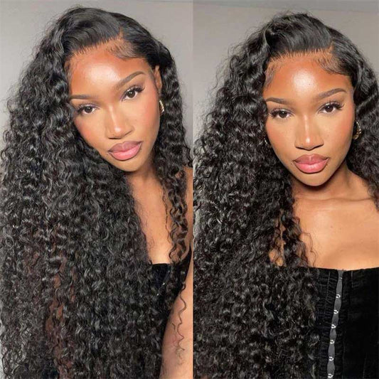 Ulike 13x4 Transparent Lace Double Drawn 15A Grade Deep Wave Lace Front Wigs Affordable Price