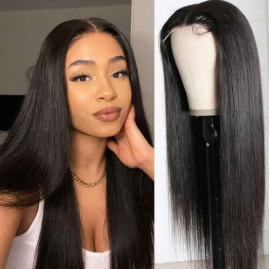 Ulike 14-36 Inch HD Lace Wigs Straight Human Hair Wig Pre Plucked With Baby Hair