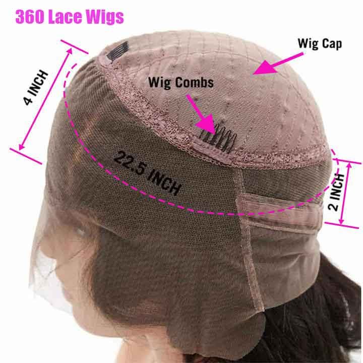 Ulike 4C Edges 360 Lace Wigs Realistic Hairline Body Wave Wigs With Kinky Baby Hair Edges