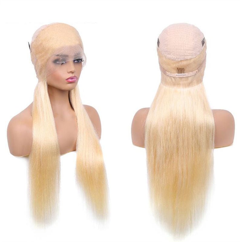 Ulike 613 Blonde 360 Transparent Lace Straight Wigs Human Hair Pre Plucked Hairline