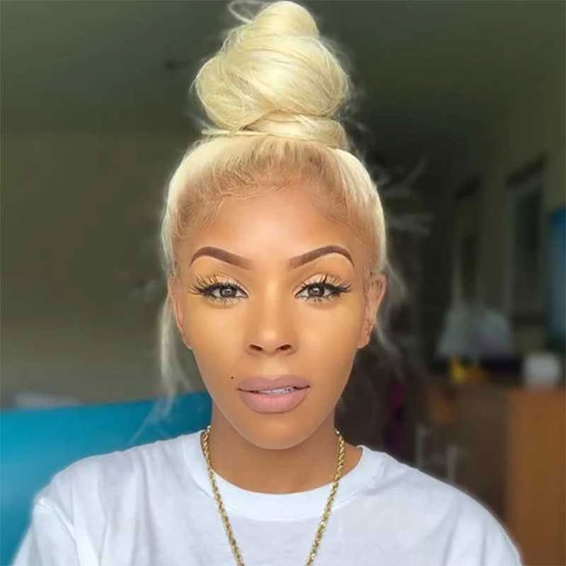 Ulike 613 Blonde 360 Transparent Lace Straight Wigs Human Hair Pre Plucked Hairline