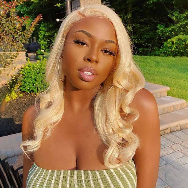 Ulike 613 Blonde Lace Front Wigs Body Wave Human Hair 13x6 Frontal Wigs Pre-plucked Hairline