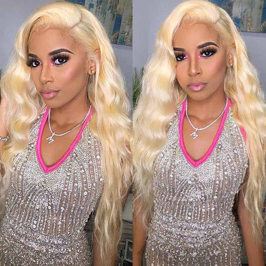 Ulike 613 Blonde Lace Front Wigs Body Wave Human Hair 13x6 Frontal Wigs Pre-plucked Hairline