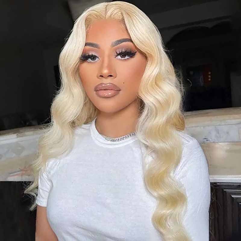 Ulike 613 Blonde Lace Front Wigs Body Wave Human Hair 13x6 Frontal Wigs Pre-plucked Hairline