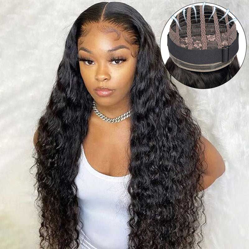 Ulike Air Wig 13x4 Transparent Lace Front Wear & Go Deep Wave Glueless Lace Wigs