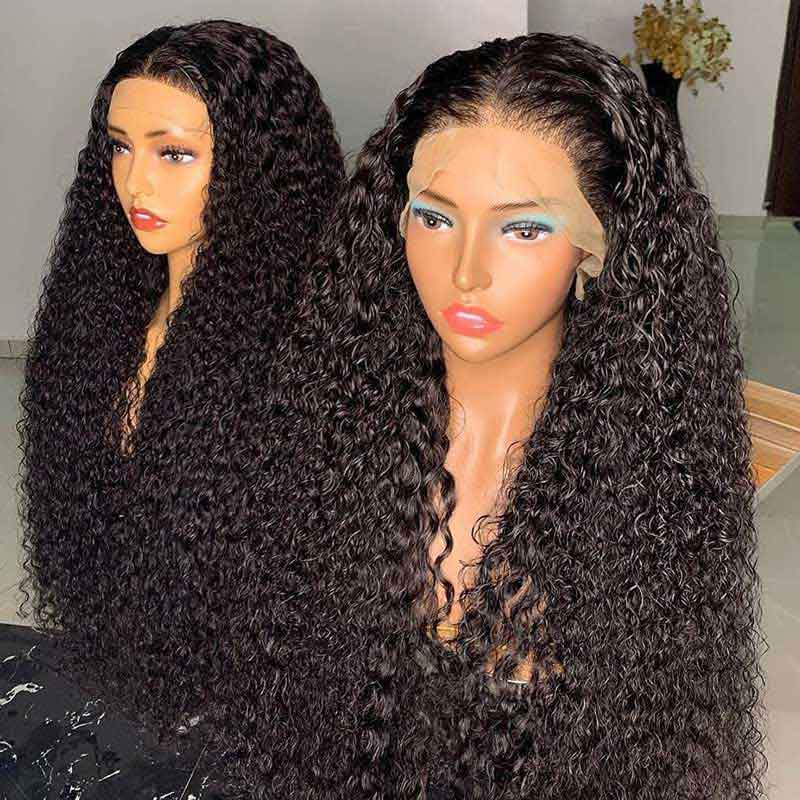 Ulike Best Jerry Curly Human Hair Wigs 100% Natural Hair Pre-Plucked 13x6 HD Lace Front Wigs For Women 180% Density