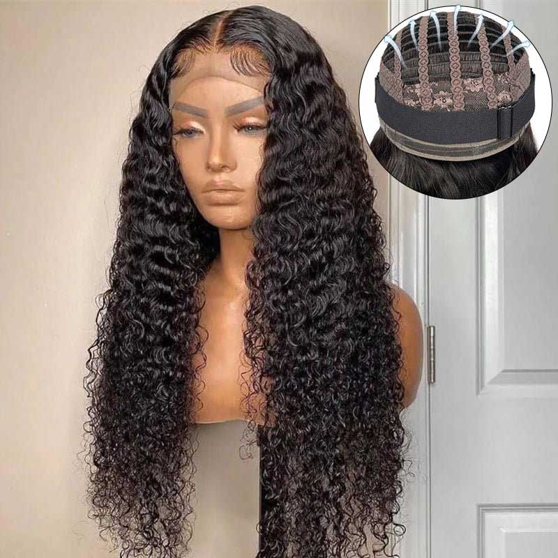 Ulike Breathable Air Wig 13x4 Transparent Lace Front Jerry Curly Human Hair Glueless Wigs