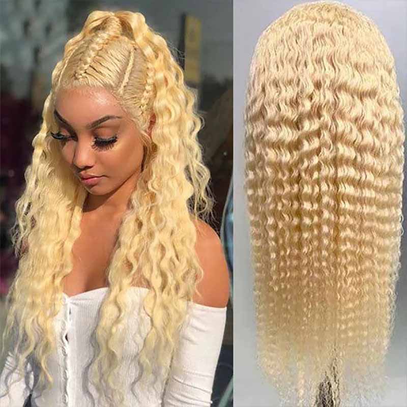 Ulike Deep Wave 613 Blonde Wigs Luxurious 13x6 Blonde Human Hair Lace Front Wigs For Sale