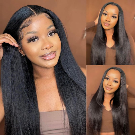 Ulike Effortless Glueless 5x5 Transparent Lace Closure Wig Kinky Straight Lace Wig For Women