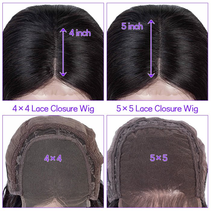 Ulike Straight 4x4 Closure Wigs For Black Women