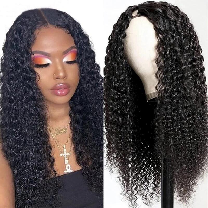 Ulike Kinky Curly Wig U Part Wig Brazilian Virgin Human Hair Beginner Friendly