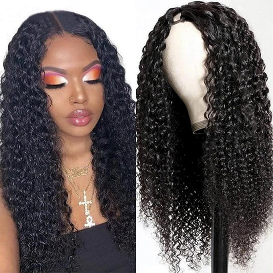 Ulike Kinky Curly Wig U Part Wig Brazilian Virgin Human Hair Beginner Friendly