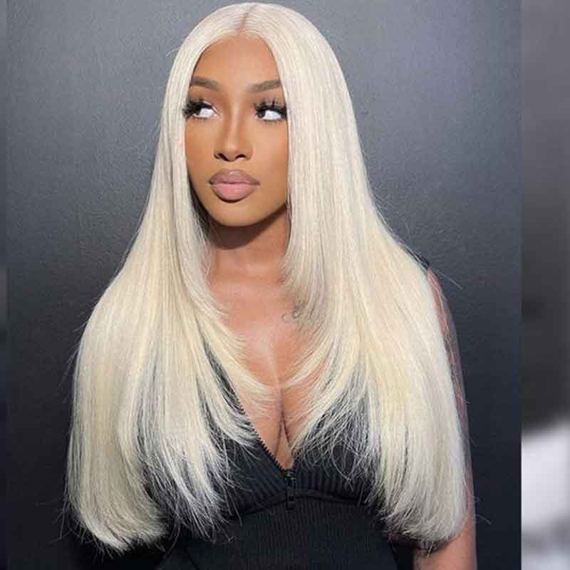 Ulike Layered Haircut 613 Blonde Lace Front Wigs 13x4 Transparent Lace Straight Wigs